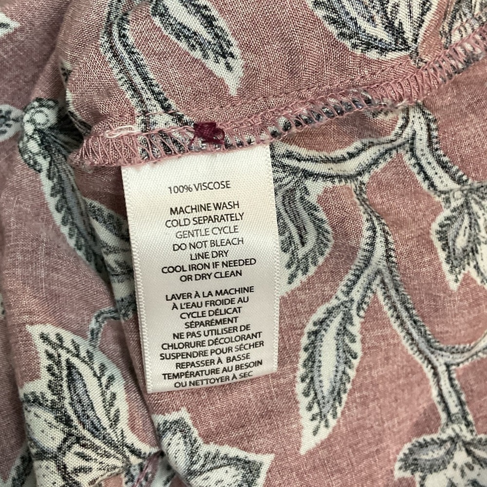Women’s Beach Lunch Lounge Multicolor Split Neck Short Sleeve Button Blouse Sz S - Picture 6 of 6